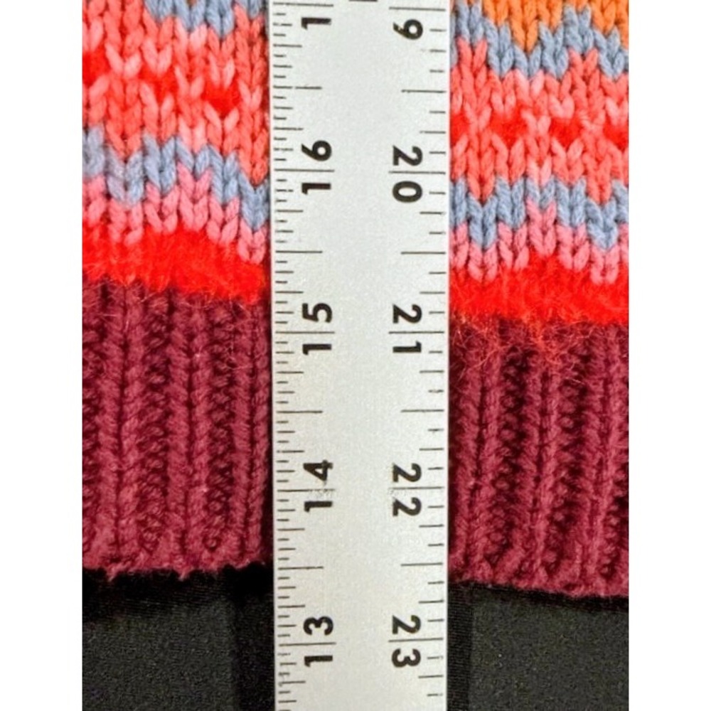 American Eagle Fair Isle Sweater Women Large Red Nordic Après Ski Heritage Knit - Picture 12 of 13